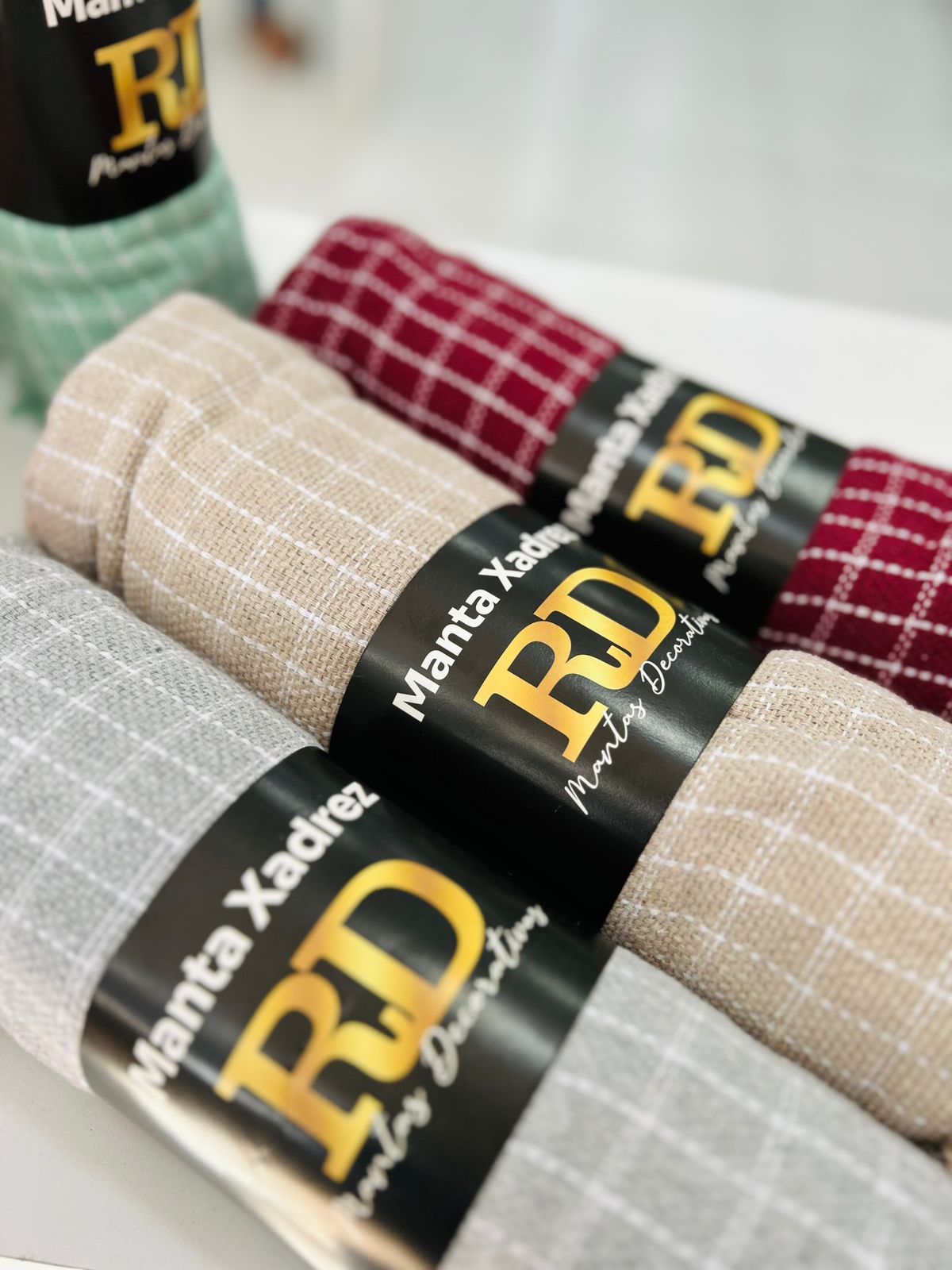 MANTA DE SOFÁ XADREZ